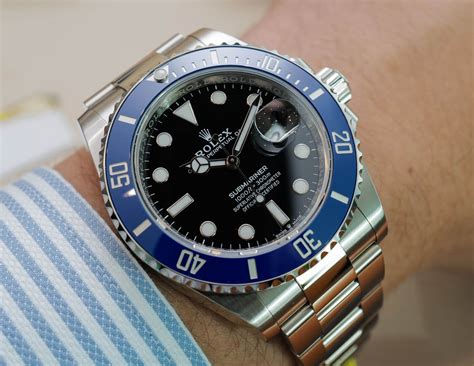 rolex submariner white gold sunburst blue ceramic bezel|2023 Rolex Submariner blue dial.